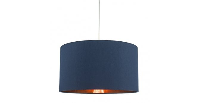 Där Lighting Timon Navy Blue Faux Silk Easy Fit Shade 40cm