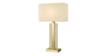 Tokori Table Lamp Alabaster and Brushed Gold With Shade