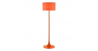 Toledo Floor Lamp Satin Orange With Shade
