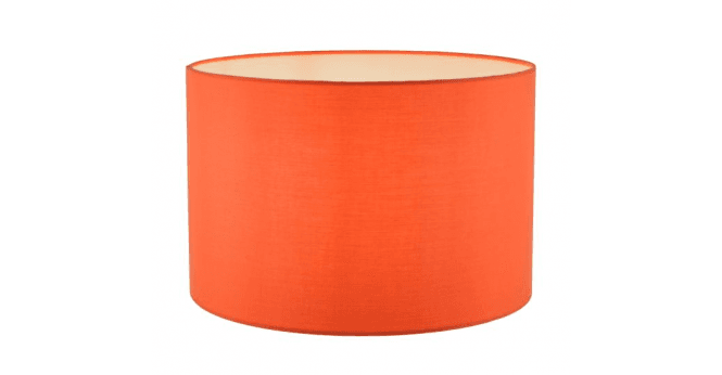 Där Lighting Toledo Orange Cotton Drum Shade 33cm