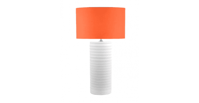 Där Lighting Toledo Orange Cotton Drum Shade 43cm