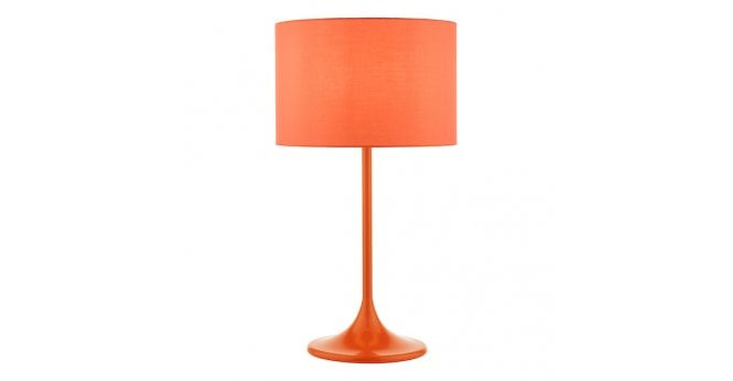 Där Lighting Toledo Table Lamp Satin Orange With Shade