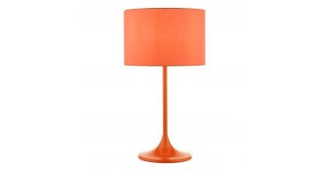 Toledo Table Lamp Satin Orange With Shade
