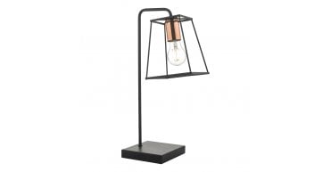 Tower Table Lamp Black & Copper