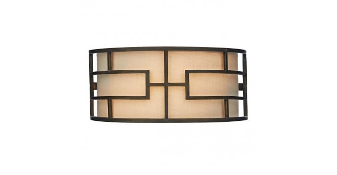 Där Lighting Tumola 2 Light Wall Light Bronze With Shade