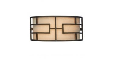 Tumola 2 Light Wall Light Bronze With Shade
