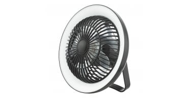 Turbo Desk Fan With Lamp Black LED