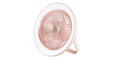 Turbo Desk Fan With Lamp Pink LED