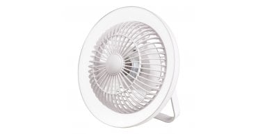 Turbo Desk Fan With Lamp White LED