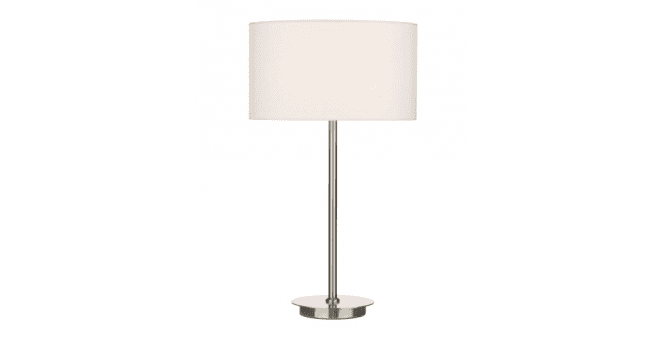 Där Lighting Tuscan Table Lamp Satin Chrome With Shade