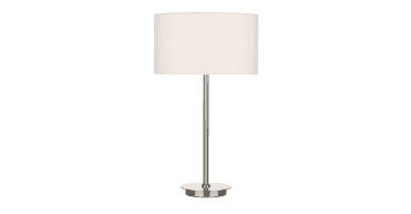 Tuscan Table Lamp Satin Chrome With Shade