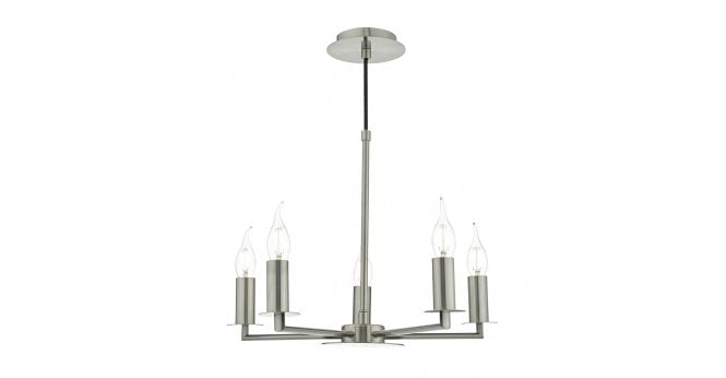 Där Lighting Tyler 5lt Pendant Satin Nickel Fitting Only