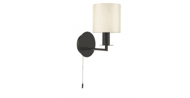 Tyler Wall Light Matt Black With Shade