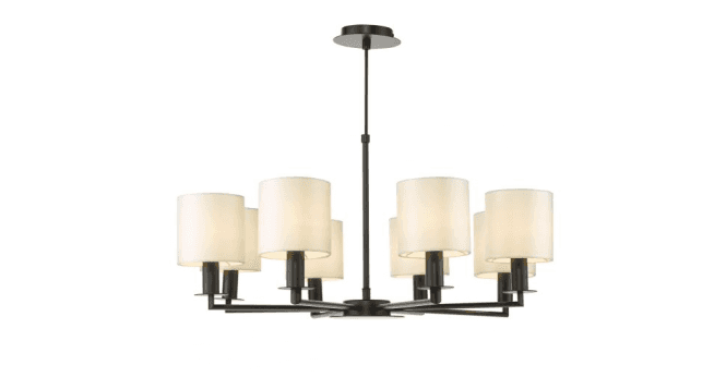 Där Lighting Tyler Wall Light Satin Nickel With Shade