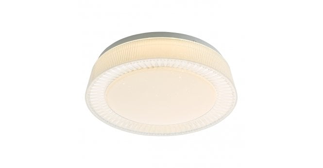 Där Lighting Udell Flush White Acrylic LED