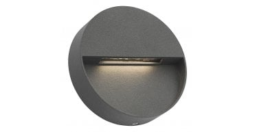 Ugo Outdoor Wall Light Round Eyelid Anthracite IP65 LED