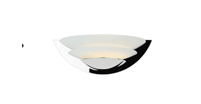 Där Lighting Una Glass 2 Disc Wall Bracket Chrome