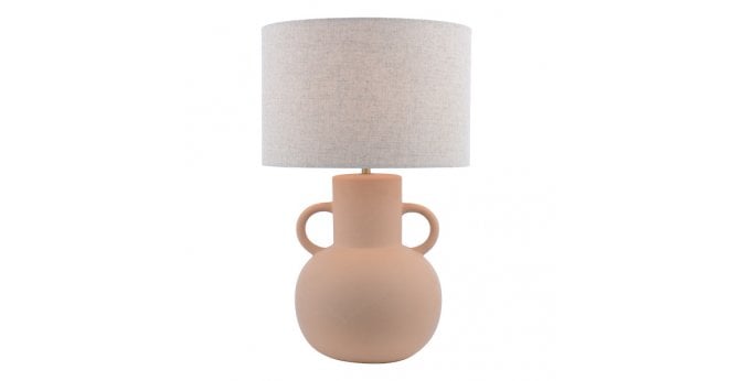 Där Lighting Urn Ceramic Table Lamp Terracotta With Shade