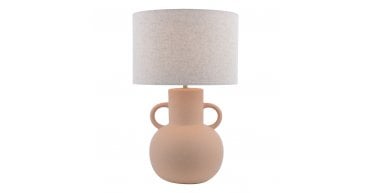 Urn Ceramic Table Lamp Terracotta With Shade