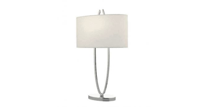 Där Lighting Utara Table Lamp Polished Chrome With Shade
