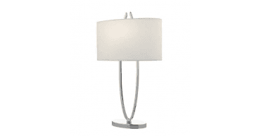 Utara Table Lamp Polished Chrome With Shade