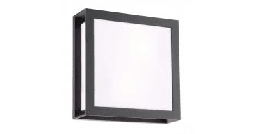 Vayu 2 Light Outdoor Wall Light Matt Black and Opal IP44