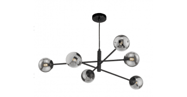 Vignette 6 Light Pendant Matt Black Fitting Only