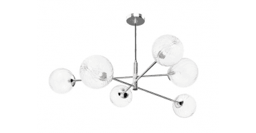 Vignette 6 Light Pendant Polished Chrome With Closed Glass