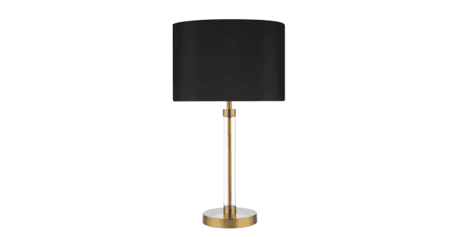 Där Lighting Viking Black Linen Drum Shade 30cm