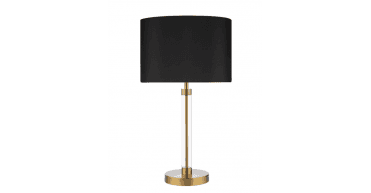 Viking Black Linen Drum Shade 30cm