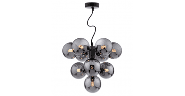Vine 10 Light Pendant Satin Black Fitting Only