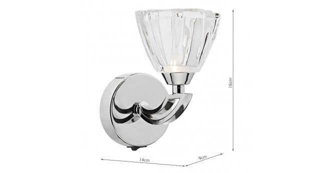 Där Lighting Vito Single Wall Bracket Polished Chrome