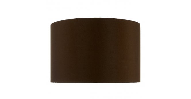 Där Lighting Voyage Brown Faux Silk Drum Shade 38cm