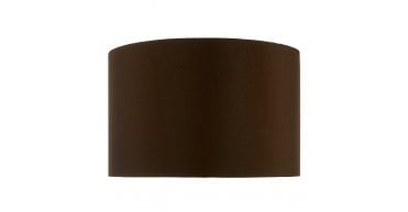 Voyage Brown Faux Silk Drum Shade 38cm