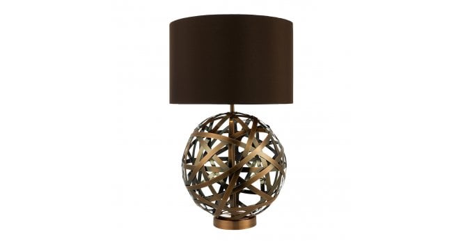 Där Lighting Voyage Table Lamp Antique Copper With Shade