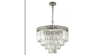Vyana 4 Light Pendant Polished Nickel Crystal