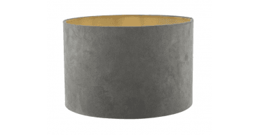 Wanda Grey Velvet Drum Shade 34cm