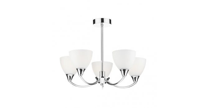 Där Lighting Watson 5 Light Semi Flush Polished Chrome