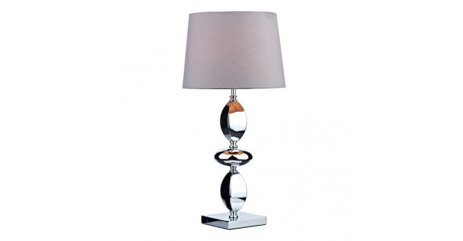 Där Lighting Wickford Table Lamp Polished Chrome With Shade