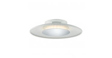 Worcester Small Flush White & Polished Chrome LED