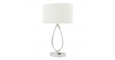 Wyatt Touch Table Lamp Polished Chrome With Shade