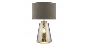 Wycliffe Table Lamp Smoked Glass With Shade