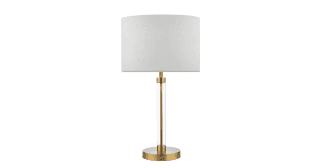 Där Lighting Zabe Ivory Linen Drum Shade 30cm