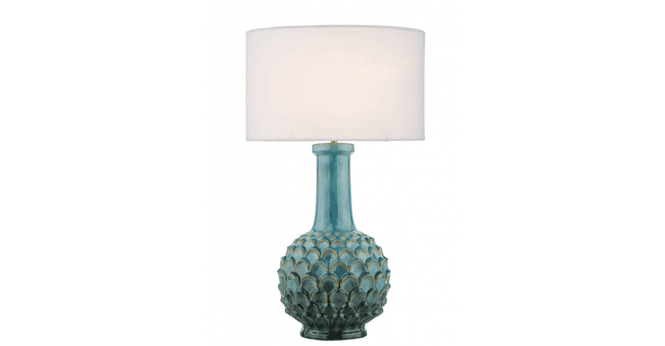 Där Lighting Zachary White Linen Oval Shade 40cm