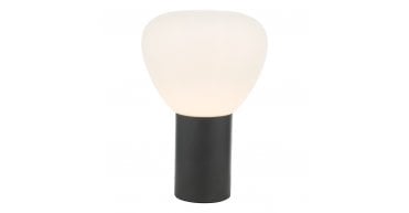 Zorah Touch Table Lamp Opal Glass and Matt Black