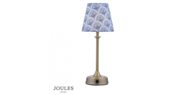 Joules Apsley Rechargeable Table Lamp Matt Antique Brass With Shade LED