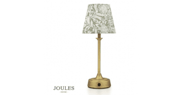 Joules Apsley Rechargeable Table Lamp Matt Antique Brass With Shade LED