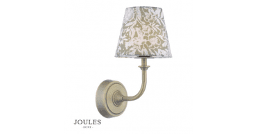 Joules Apsley Rechargeable Wall Light Matt Antique Brass With Shade LED