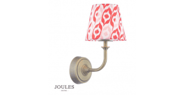 Joules Apsley Rechargeable Wall Light Matt Antique Brass With Shade LED
