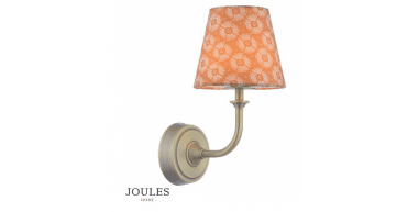 Joules Apsley Rechargeable Wall Light Matt Antique Brass With Shade LED